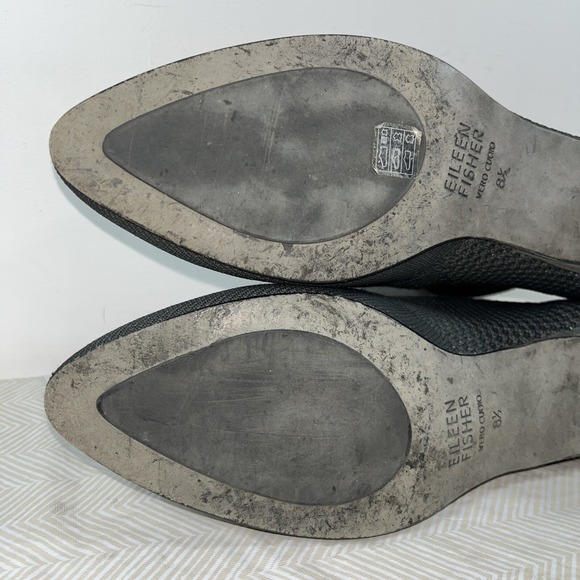 Eileen Fisher Womens 8.5 Sock Boot Gray Purl Stretch Knit Ankle Bootie Recycle - Picture 14 of 16